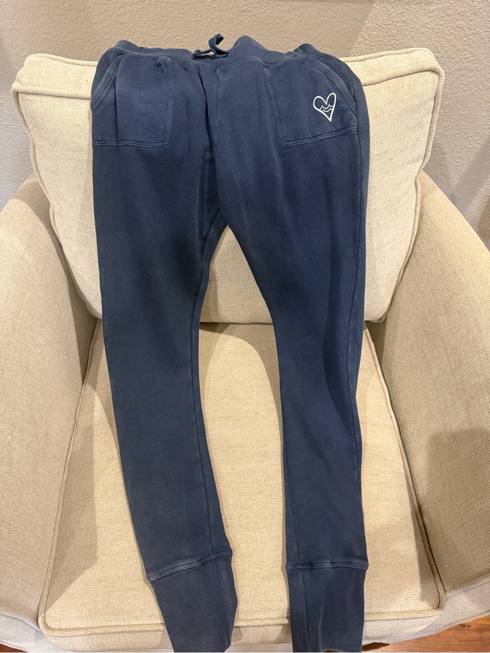 Gymboree Navy Jogger Sweatpants with Heart Accent